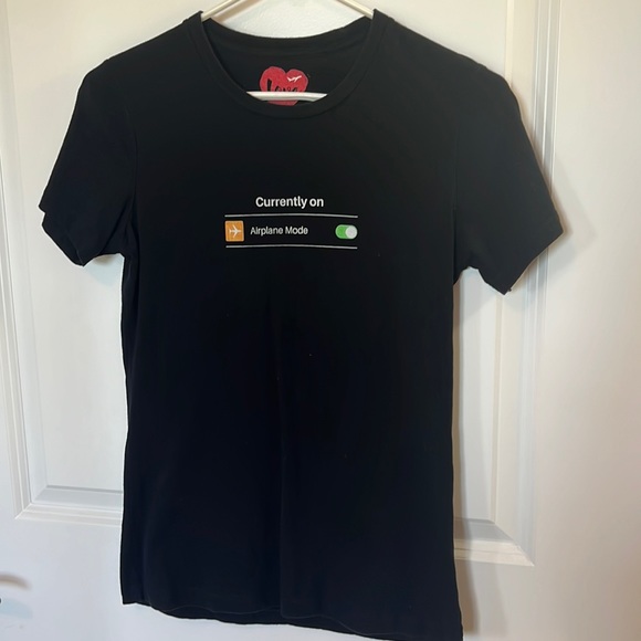 Women’s black airplane t- shirt size S - Picture 1 of 3